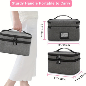 Boîte <span class=keywords><strong>à</strong></span> médicaments portative pour la maison, <span class=keywords><strong>trousse</strong></span> de premiers secours de <span class=keywords><strong>voyage</strong></span> de grande capacité, sac de rangement multifonctionnel pour fournitures médicales - Product Image 3