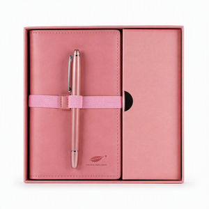 Creative Journal Notebook <b>Gift</b> Set With Pen And Usb <b>Pink</b> Leather Cover Business <b>Gift</b> For Mother's Day - Product Image 1