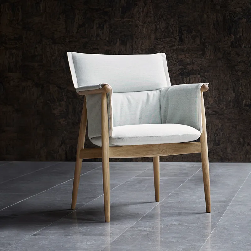Chaise en bois de style morden, personnalisé, avec haut en cuir, meubles de luxe, de haute qualité, pour salle à manger