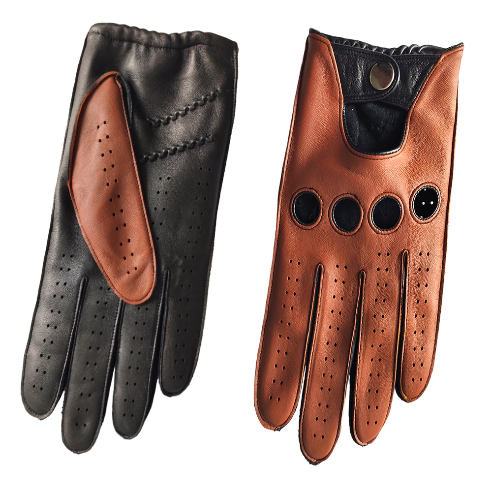 Custom High quality outer seam genuine sheepskin driving unlined leather gloves