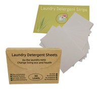 Feuilles de lessive concentrées jetables écologiques avec protection des couleurs, parfum naturel, format solide pour vêtements