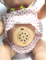 Jouets en peluche à puce vocale bon marché, petits boutons en peluche personnalisés, puce d'enregistrement sonore, lumière LED, boîte à musique IC