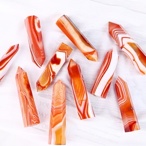 من الشركة المصنعة للبيع المباشر موك صغير مقبول حجر مصقول الشفاء الروحي ساردونيكس برج طاقة كريستال أحمر نقطة ساردونيكس - Product Image 1