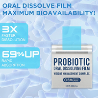 Film oral probiotique personnalisé à dissolution rapide, bonbons vitaminés en film mince à dissolution orale, film oral probiotique