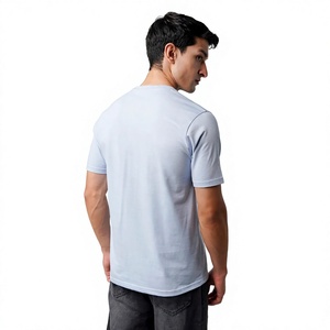 Camiseta Exclusiva para Hombre con Cuello en V, Manga Corta, Estilo Básico y Limpio para Primavera/Verano, Ropa Casual, Logotipo Personalizado, OEM, Marca Privada - Product Image 3