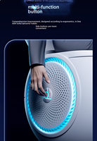 Nouveau design de toilette intelligente en forme d'oeuf toilette intelligente toilette automatique toilette une pièce articles sanitaires toilette WC en céramique