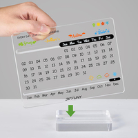 Calendrier de bureau moderne à haute transparence logo personnalisé Calendrier acrylique de bureau Calendrier de table
