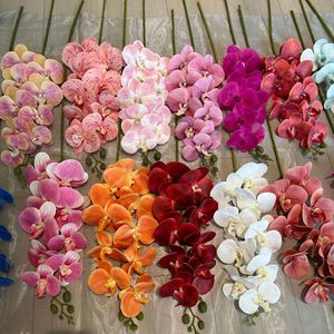 Fleurs artificielles de Phalaenopsis de haute qualité, 105 cm, toucher réel, plusieurs couleurs, orchidée papillon pour la décoration de la maison et des mariages - Product Image 1