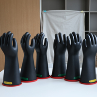 Gants isolants en caoutchouc naturel AHIP-GL-4 Classe 4 36kV 40kV/3min pour travaux sur lignes sous tension