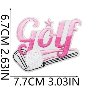 Prix de gros, tissu sergé, thème sportif, patchs brodés à repasser sur les casquettes, les vêtements, les sacs, pour le golf - Product Image 5