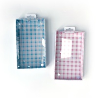Nouveau style de vente au détail d'étui de téléphone portable rose boîte d'emballage d'étui de téléphone portable avec fenêtre transparente en PVC en stock