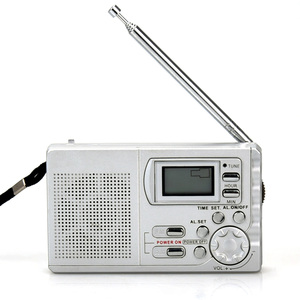 Radio numérique portable FM/AM 2 bandes à bas prix, réveil, bande mondiale, mise en marche automatique, haut-parleur intégré, alimentation par adaptateur secteur, écran - Product Image 2
