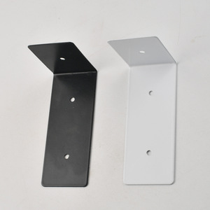 Support d'étagère d'angle en acier au carbone noir et blanc en forme de L, connecteurs durables à 90 degrés pour la fixation de meubles - Product Image 2