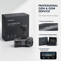 Kamera Dasbor MINI 3.18 Inci 4K Lensa Ganda Kamera Belakang Tahan Air WIFI DashCam G-Sensor Perekam Loop Time-Lapse DVR