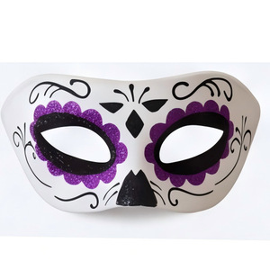 Masque de crâne en sucre HLC pour le Jour des Morts, idéal pour les maisons hantées d'Halloween et les événements de festivals à thème, fêtes costumées et célébrations - Product Image 2