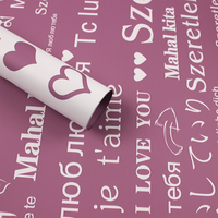 Fournitures d'artisanat florales DIY écologiques et colorées, papier d'emballage pour bouquet de fleurs en forme de cœur romantique et sucré