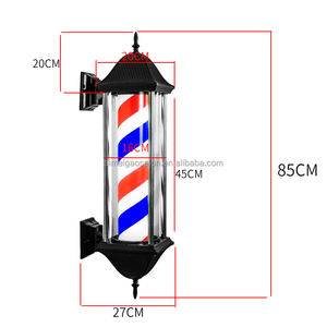 Rôle rotatif étanche 80 w pour Salon <span class=keywords><strong>de</strong></span> coiffure, signe ouvert, éclairage <span class=keywords><strong>de</strong></span> <span class=keywords><strong>rue</strong></span>, perche <span class=keywords><strong>de</strong></span> barbier Led agneau - Product Image 2