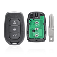 Télécommande universelle à 3 boutons, lame droite, coque étroite, 433 MHz, PCF7961M, puce 4A, noir, ABS
