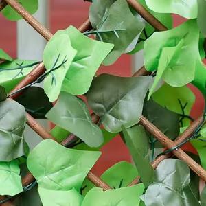 Extension rétractable 3D Clôture de <span class=keywords><strong>jardin</strong></span> en bois sécurisée feuille verte <span class=keywords><strong>artificielle</strong></span> Clôture en maille Cour à usage agricole UV PE Porte plante - Product Image 1