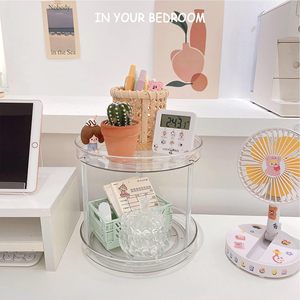 レイジースーザン ラウンド エコフレンドリー PETプラスチック製 透明回転式ターンテーブル 食品保存容器 キャビネット パントリー 冷蔵庫 キッチン用 - Product Image 4