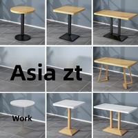 Table de restaurant ronde/carrée moderne et minimaliste au prix d'usine pour les restaurants, les boutiques de burgers, les salons de thé et les cafés