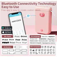 Vente de liquidation, ensemble cadeau, imprimante thermique sans fil Bluetooth intelligente, mini imprimante portable pour Android IOS