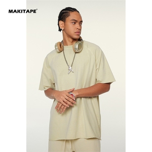 Camiseta BEWS1787 de Manga Raglán, al por Mayor, de Tela Gruesa, Estilo Vintage, Lavado Ácido, Personalizable con Logotipo, Talla Grande - Product Image 3