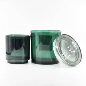 Frascos de velas de vidrio <span class=keywords><strong>verde</strong></span> transparente vacíos extra grandes 37oz logotipo personalizado redondo <span class=keywords><strong>precio</strong></span> bajo del fabricante - Product Image 3