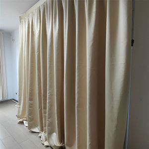 Modern Solid Color Satin Curtain <b>Panel</b> Blackout Full Light Shading Pencil Pleat <b>Window</b> Treatment - Product Image 1