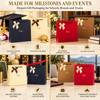 Individuelle Geschenktüten aus Papier mit Goldfolien-Logo und Griffen für Abschlussgeschenke, Lehrer-Wertschätzungen und Schulveranstaltungen