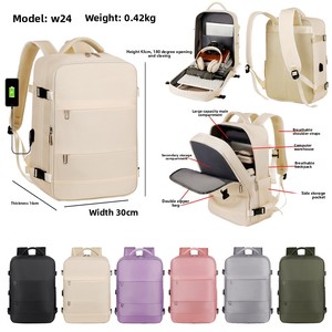 <span class=keywords><strong>Mochila</strong></span> para portátil de negocios con logotipo personalizado para mujer, venta al por mayor, <span class=keywords><strong>Material</strong></span> de forro de poliéster personalizado para viajes y uso en cabina - Product Image 3