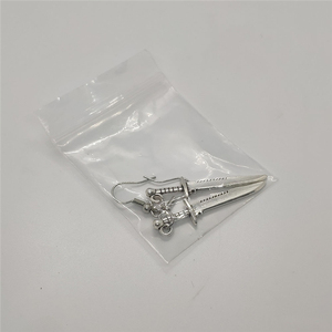 Trendz Fashion punk style ancient silver small dagger earrings - Product Image 5