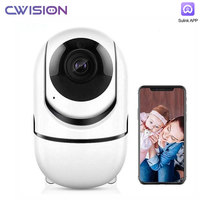 Caméra de surveillance intérieure sans fil WIFI CMOS 1080P CWISION, caméra de sécurité IP pour la maison avec vision nocturne et audio bidirectionnel