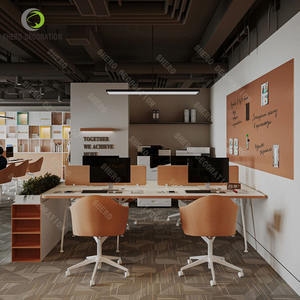 Customizable Executive Office Furniture Set <b>Wooden</b> Stainless Steel Workstation <b>Desk</b> Office Furniture For Company Showroom - Product Image 4