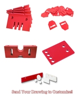 Panneau isolant en verre renforcé GPO-3 rouge, usinage de précision CNC, perçage, composants personnalisés pour systèmes électriques