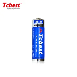 Tcbest заводская цена, щелочная батарея высокой мощности AA 1,5 v LR6 9v OEM Zn/MO2 батарея AM-3