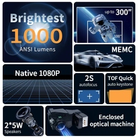 Proyector 4K de 30000 Lúmenes, el Mejor Proyector Inteligente con WiFi 5G, Android, 1000 ANSI Lúmenes, Full HD, LCD LED, Proyector Portátil para Exteriores