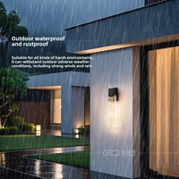 Applique murale LED moderne étanche à design cristallin pour balcons, terrasses, villas et entrées