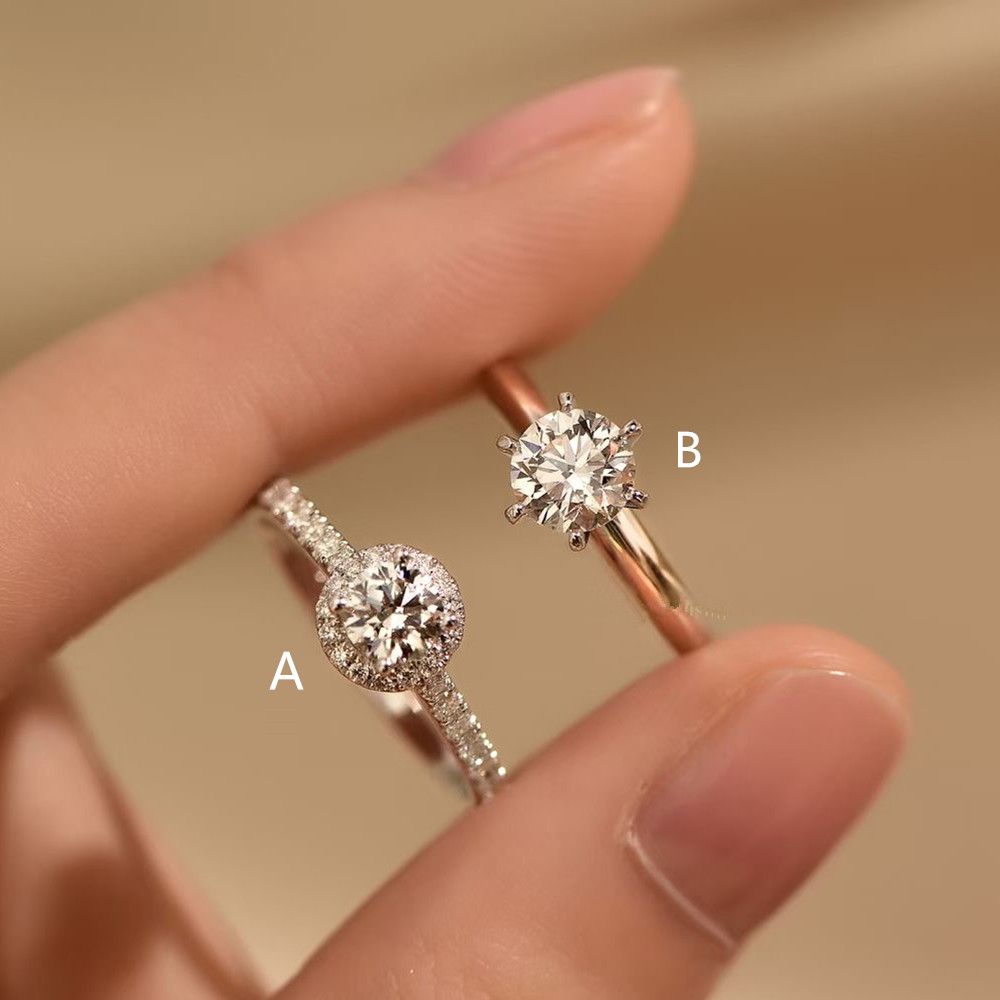 Aimgal ювелирные изделия Дизайнер на заказ 18 карат Золото Платина D0.5ct d0.15ct бриллиант на заказ обручальное кольцо