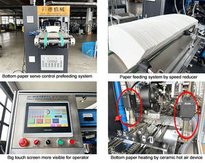 150-200 Pcs/Min máquina de papel de alta velocidade 4-copo de papel 16oz biodegradável que forma a máquina GD-280 - Product Image 3