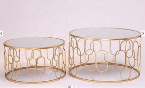 <span class=keywords><strong>D</strong></span>écoration de mariage, ensembles de tables basses <span class=keywords><strong>d</strong></span>écoupées <span class=keywords><strong>d</strong></span>écoratives en métal couleur or de luxe pour salon, table basse ronde intérieure - Product Image 4