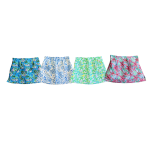 Tenues d'été personnalisées pour petites filles : Ensemble chemise à volants, jupe-short et shorty, couleur unie, style boutique, pour jumelles - Product Image 5
