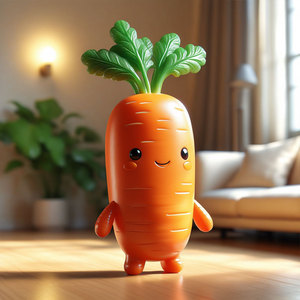Juguete Masticable Personalizado para Mascotas, Zanahoria Naranja de Silicona, Duradero, para Jugar en Interiores, para Perros - Product Image 2