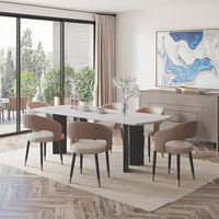 Chaise de salle à manger en métal de luxe italienne BST, chaise de salle à manger moderne et minimaliste pour la maison, fauteuil de négociation 2025 nouveau modèle recommandé par les designers
