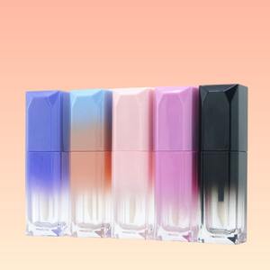 Tubo de Lápiz Labial de Plástico con Degradado Multicolor, Tubo Vacío para Brillo Labial de 5 ml, Personalizable con Logotipo, para Herramientas de Maquillaje - Product Image 1