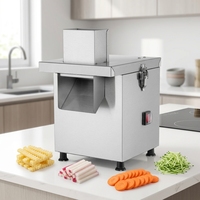 Robot culinaire électrique commercial en acier inoxydable, coupe-légumes automatique, trancheuse à pommes de terre et oignons, fonctions de hachage et de broyage