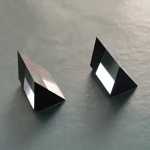 도매 K9 유리 보호 알루미늄 거울 코팅 삼각형 프리즘 블랙 페인트 TIR 프리즘