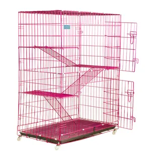 Luxus Big Fashion Beliebte 4 3 Tier große stapelbare Outdoor Cat Cage Indoor für große Katzen