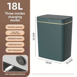 Cubo de Basura Inteligente de 18L con Sensor Inteligente y Tapa Automática, Diseño 2026, Material ABS, Cuadrado, para Baño y Cocina - Product Image 2