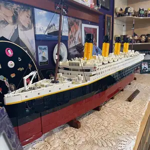 Набор строительных блоков KK8998 из серии фильмов «Титаник Корабль», набор конструкторов, Обучающие игрушечные кирпичи, 9090 шт., совместимые с лодкой, 10294-moc